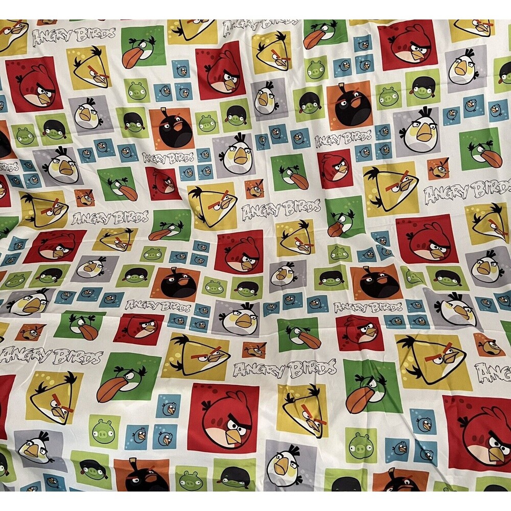 Angry Birds Game Characters Square Print Twin Size Flat Sheet Only - Picture 2 of 4